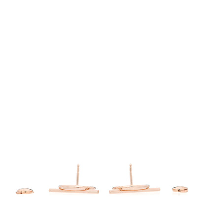 Hermes 18K Rose Gold MM Echappee Earrings 3 of 5