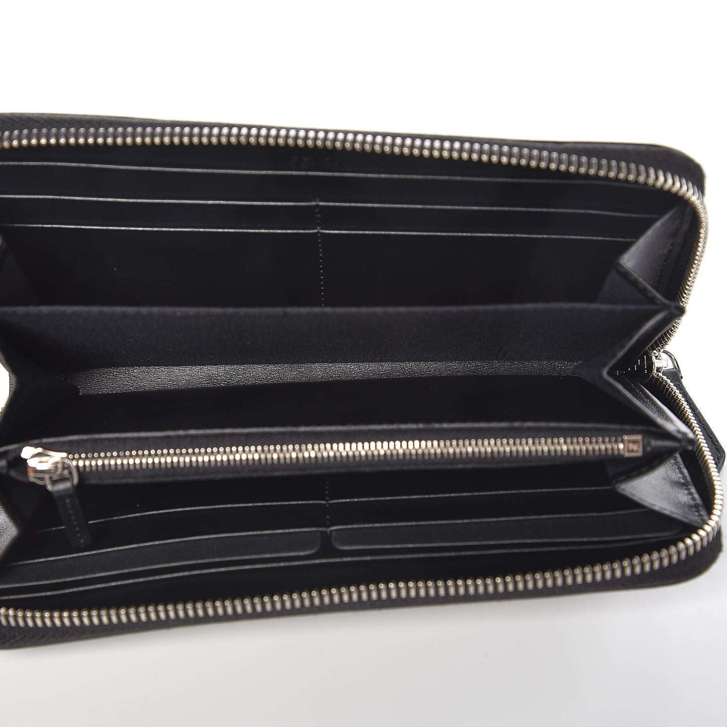 Fendi Vitello Liberty Fun Fair Studded Zip Around Wallet Black Multicolor 5 of 7