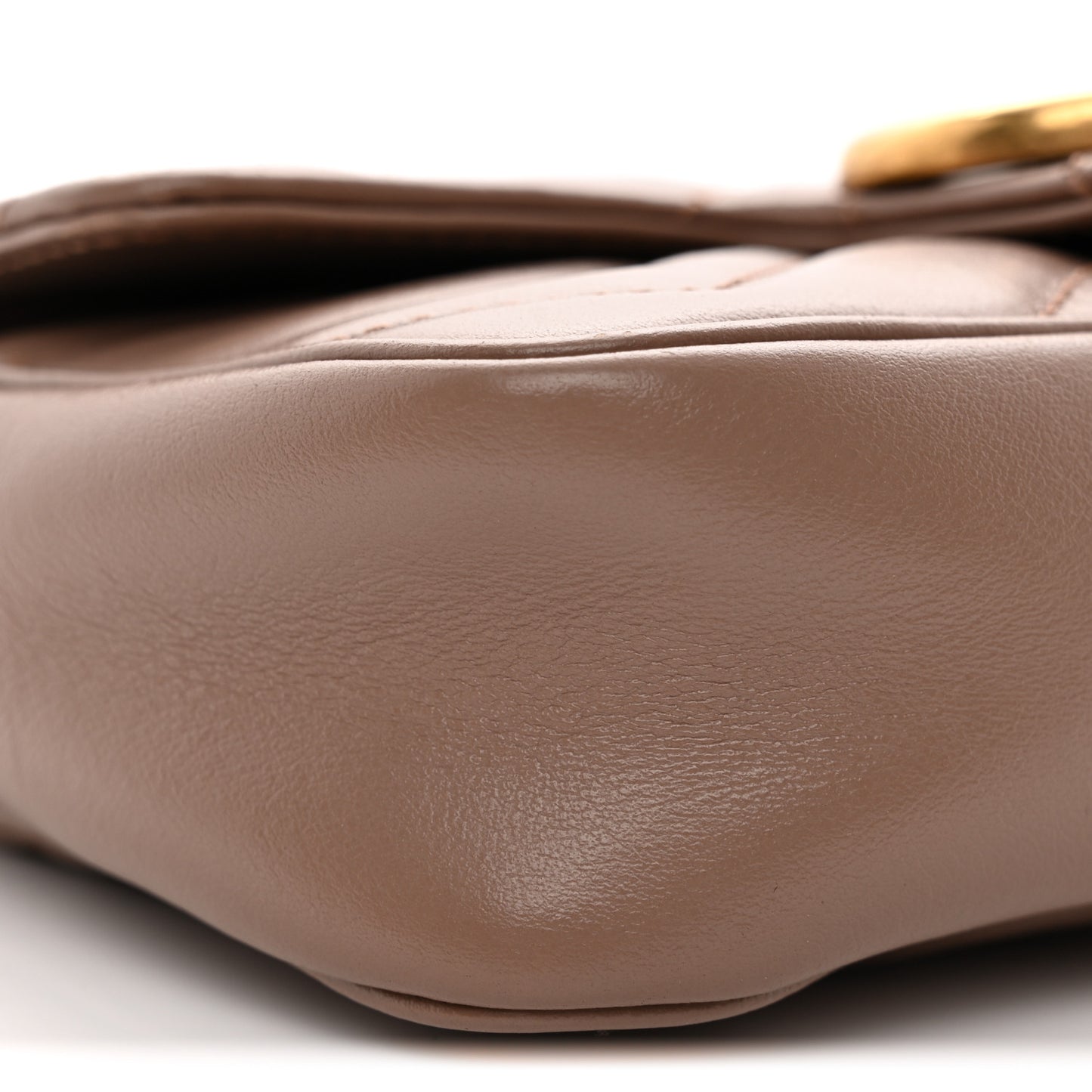 Calfskin Matelasse Super Mini GG Marmont Shoulder Bag Porcelain Rose
