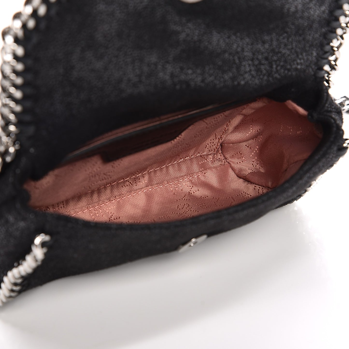 Shaggy Deer Tiny Fold Over Falabella Tote Black