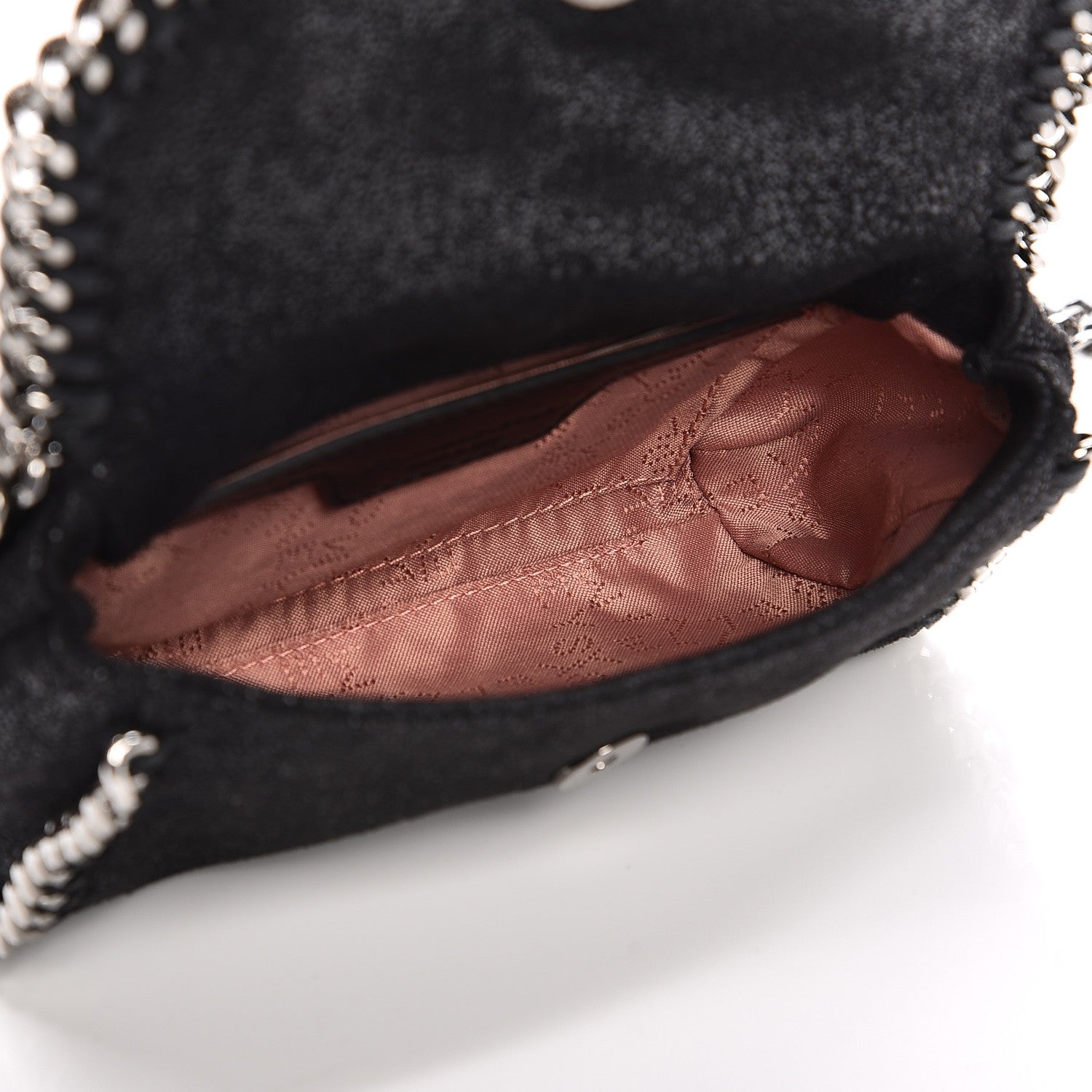Stella McCartney Shaggy Deer Tiny Fold Over Falabella Tote Black 5 of 8