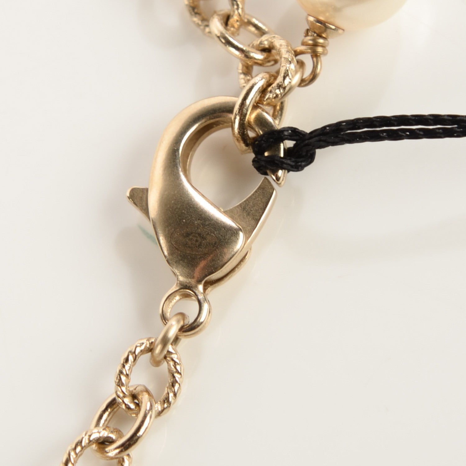 Chanel Pearl Crystal CC Long Necklace Gold 6 of 7
