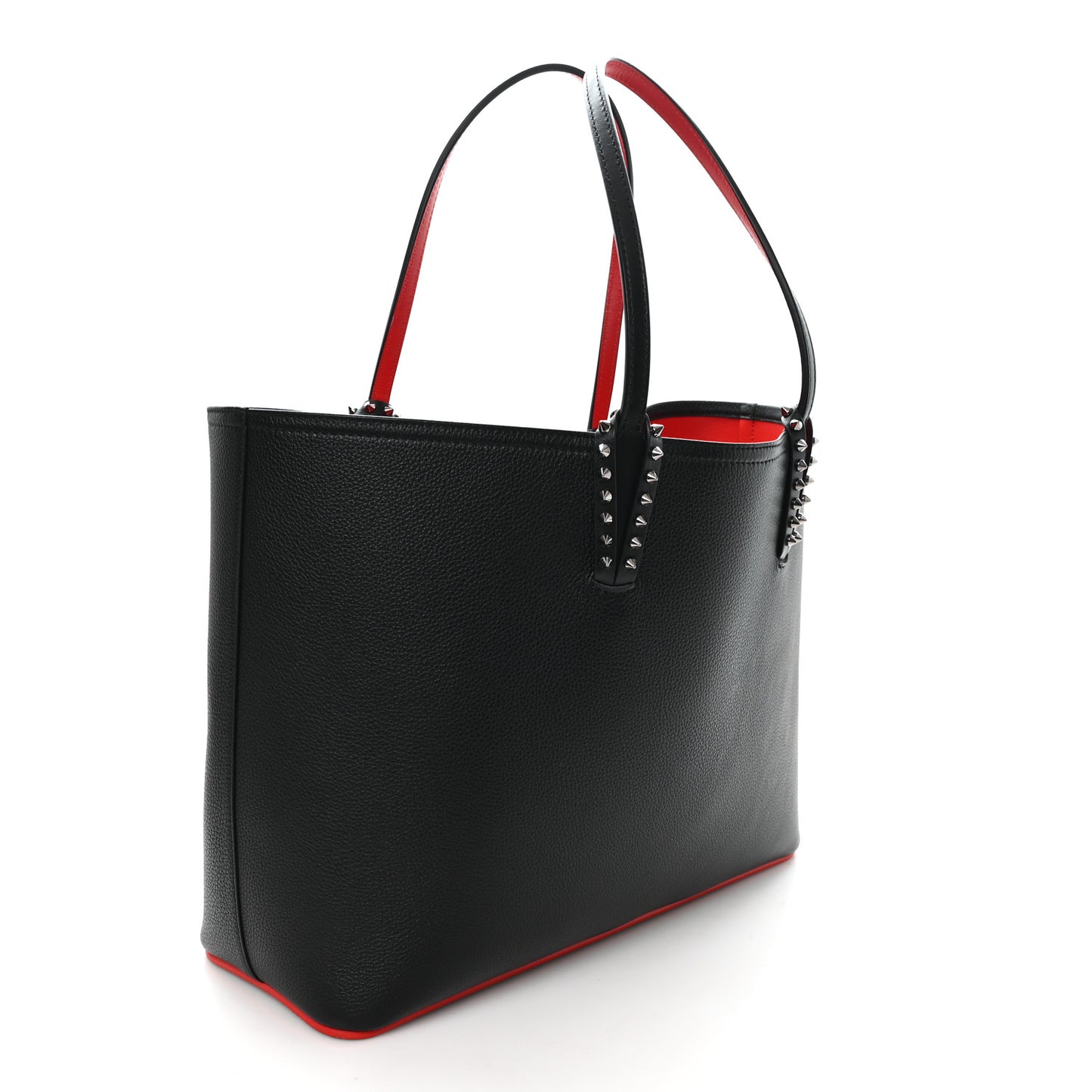 Calfskin Empire Spikes East West Cabata Tote Black
