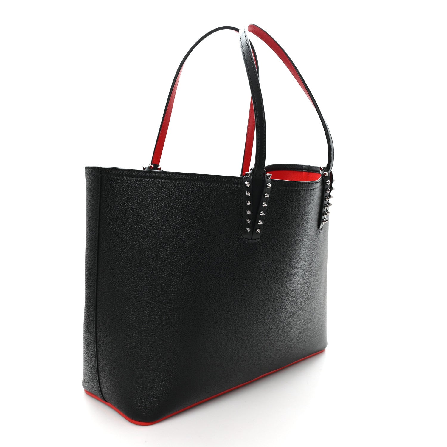 Christian Louboutin Calfskin Empire Spikes East West Cabata Tote Black 4 of 12