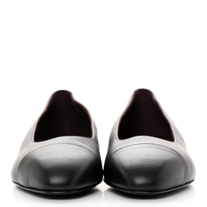 Chanel Lambskin Cap Toe Ballerina Flats 39 Black 2 of 9