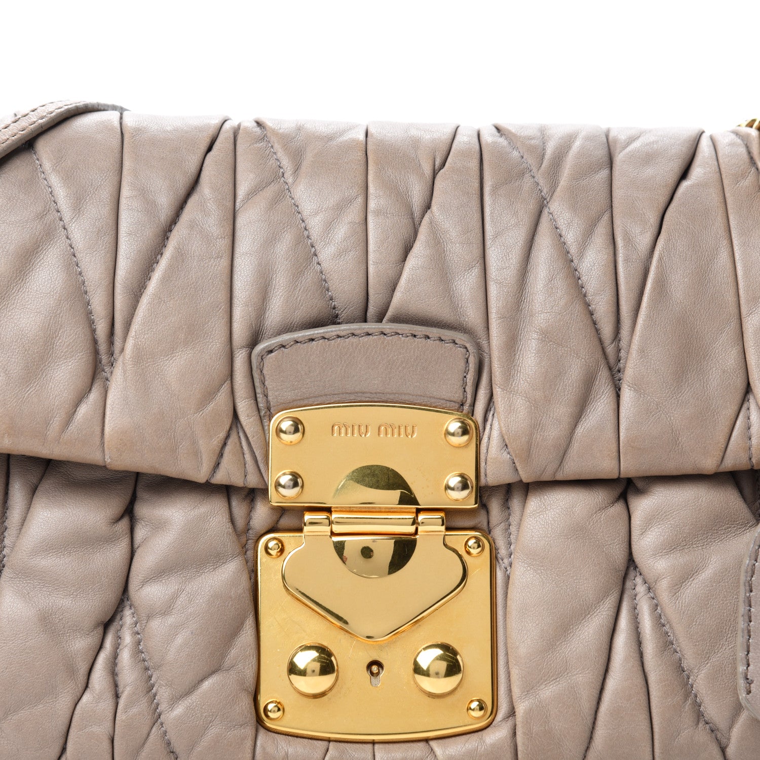 Miu Miu Nappa Matelasse Flap Grey 13 of 13