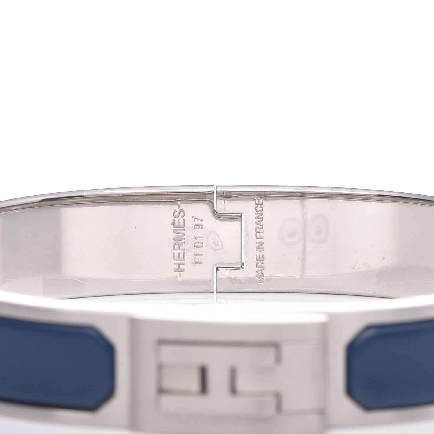 Hermes Matte Enamel Jet Bracelet GM Bleu Biarritz 4 of 4