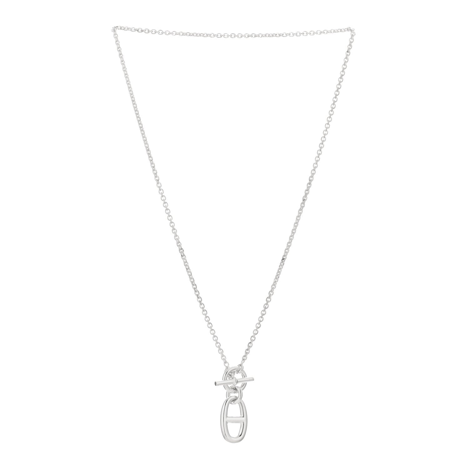 Hermes Sterling Silver Amulette Chaine d'Ancre Necklace 2 of 4