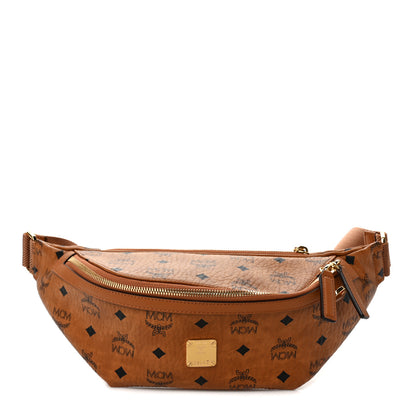 MCM Visetos Small Fusten Belt Bag Cognac 1 of 8