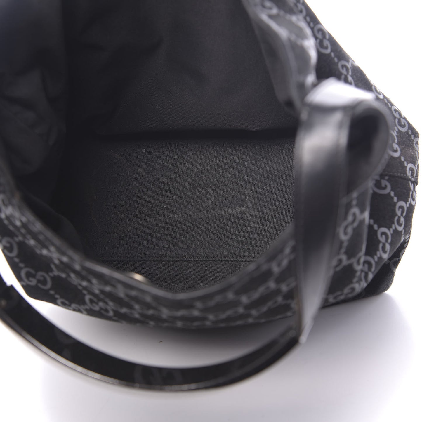 Suede Monogram Hobo Black