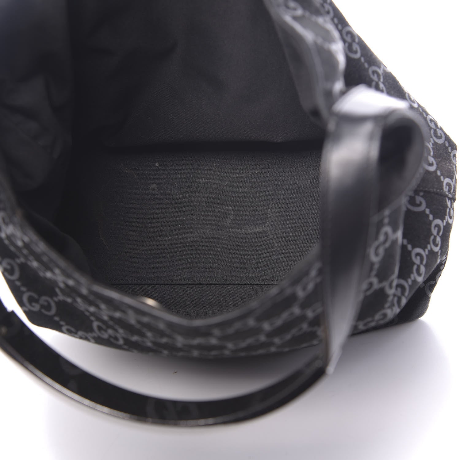 Gucci Suede Monogram Hobo Black 5 of 13