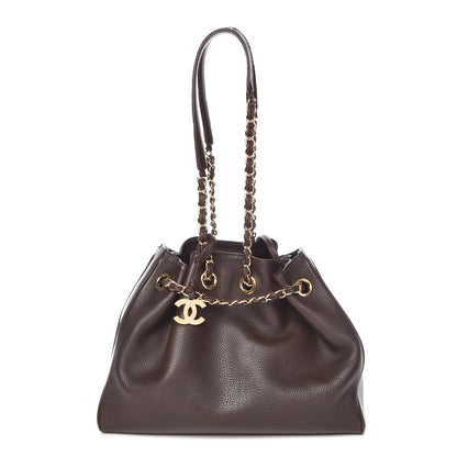 Chanel Deerskin Drawstring Shoulder Bag Brown 1 of 15