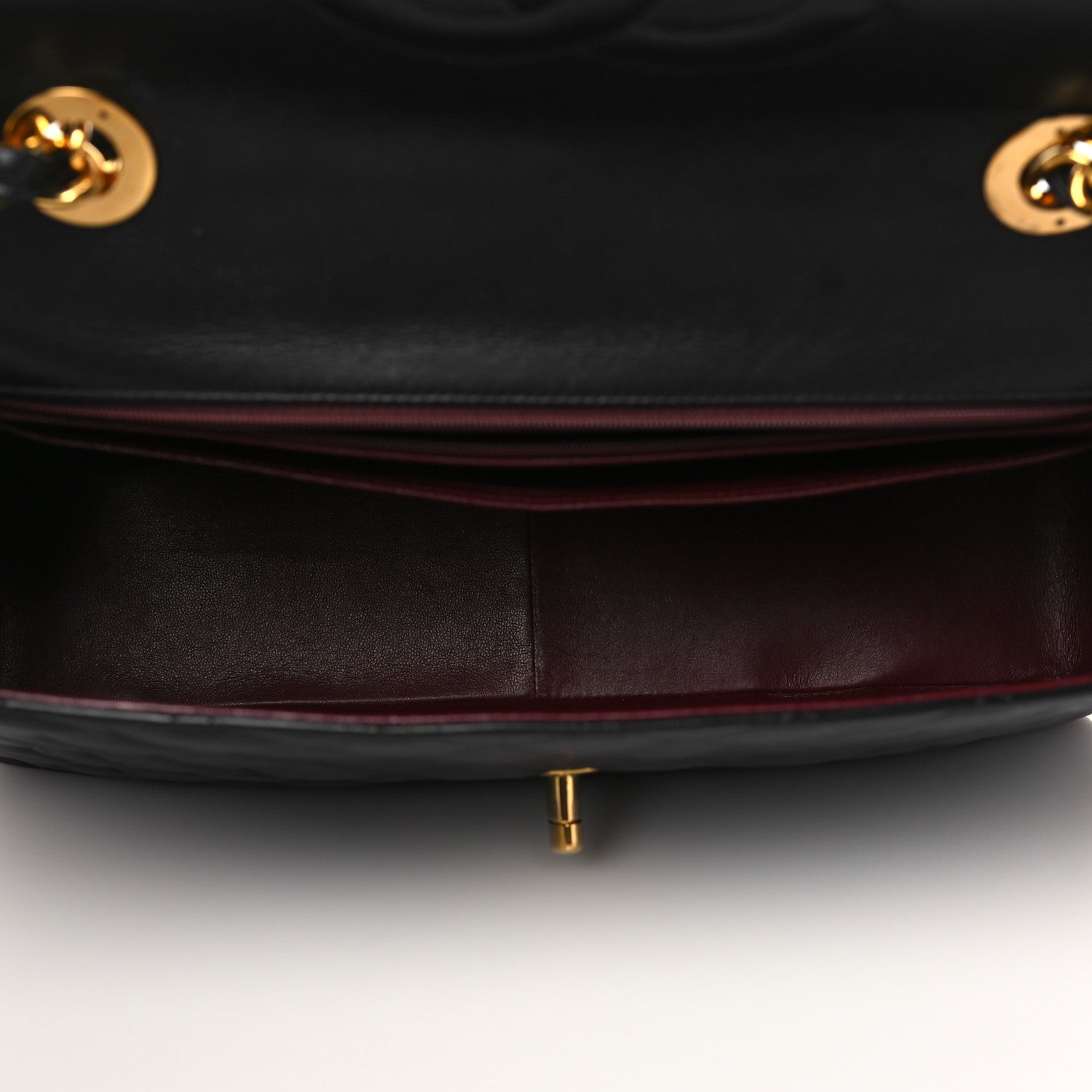 Chanel Lambskin Quilted XL Jumbo Single Flap Black 5 of 10