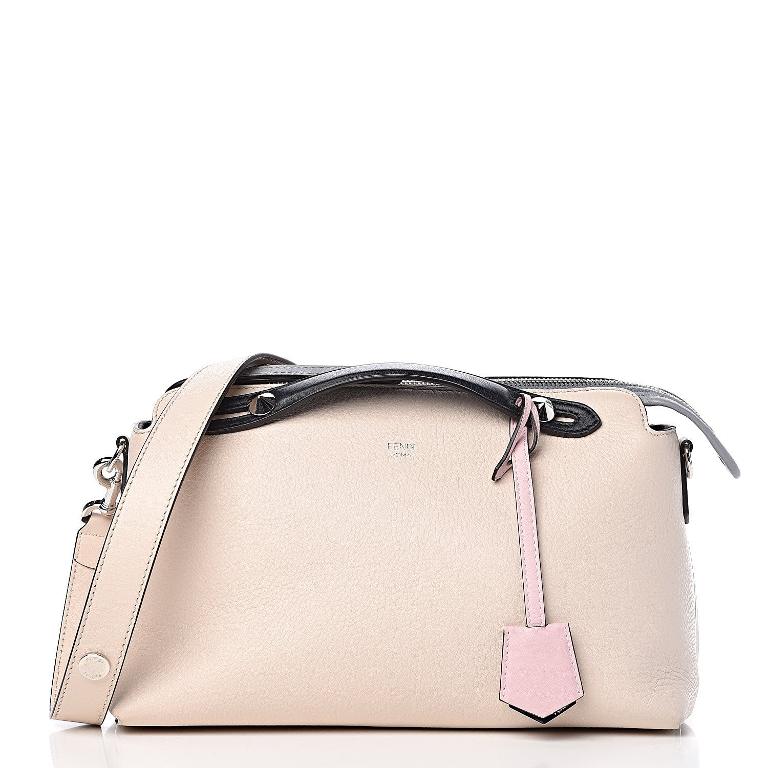 Fendi Vitello Dolce 4 Color Medium By The Way Boston Bag Camelia Peonia Multicolor 1 of 12