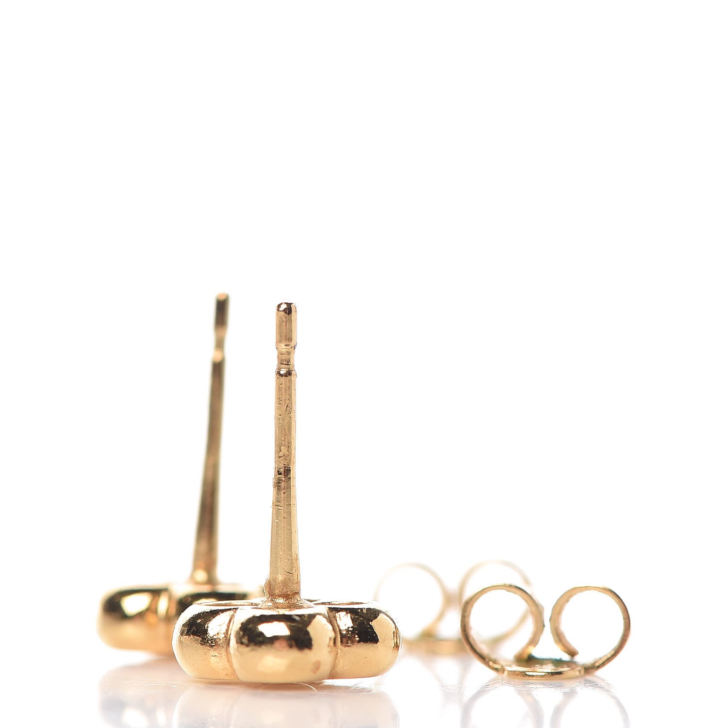 Louis Vuitton Brass Flower Full Stud Earrings Gold 3 of 3