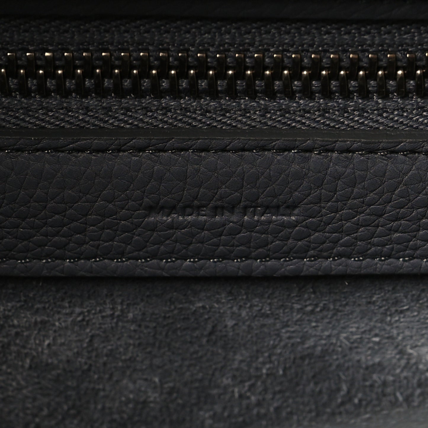 Baby Drummed Calfskin Micro Luggage Kohl