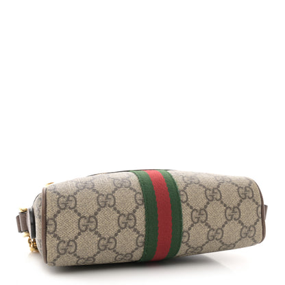 Gucci GG Supreme Monogram Web Mini Ophidia Shoulder Bag Brown 4 of 19