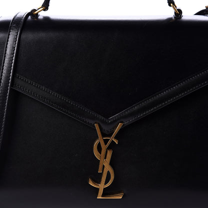 Saint Laurent Smooth Calfskin Medium Classic Monogram Cassandra Top Handle Black Rouge Legion 13 of 13