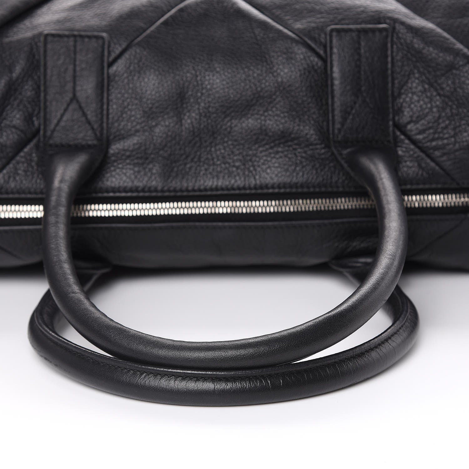 Saint Laurent Calfskin Sac Hamptons Weekender Bag Black 11 of 12