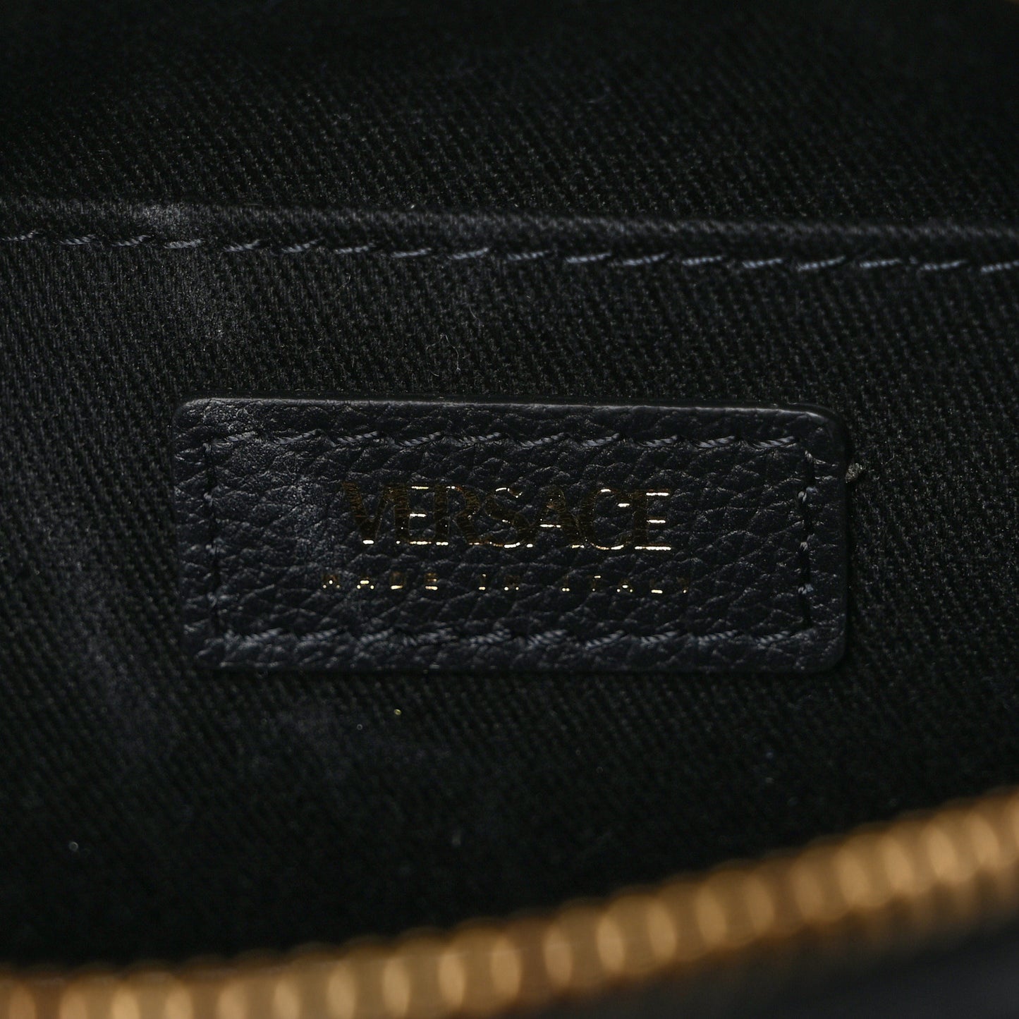 Calfskin La Medusa Round Camera Bag Black