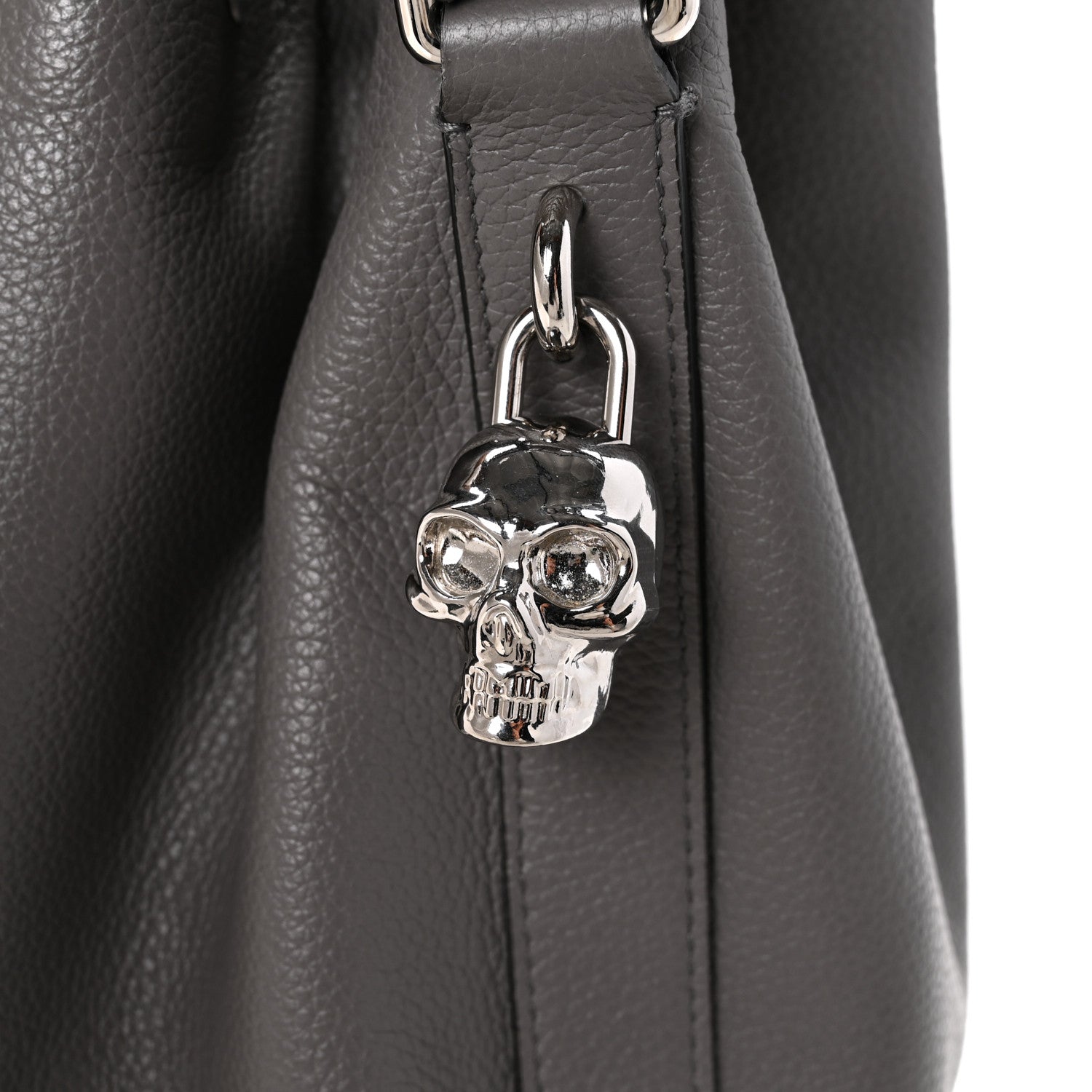 Alexander McQueen Calfskin Bucket Bag Grey 11 of 14