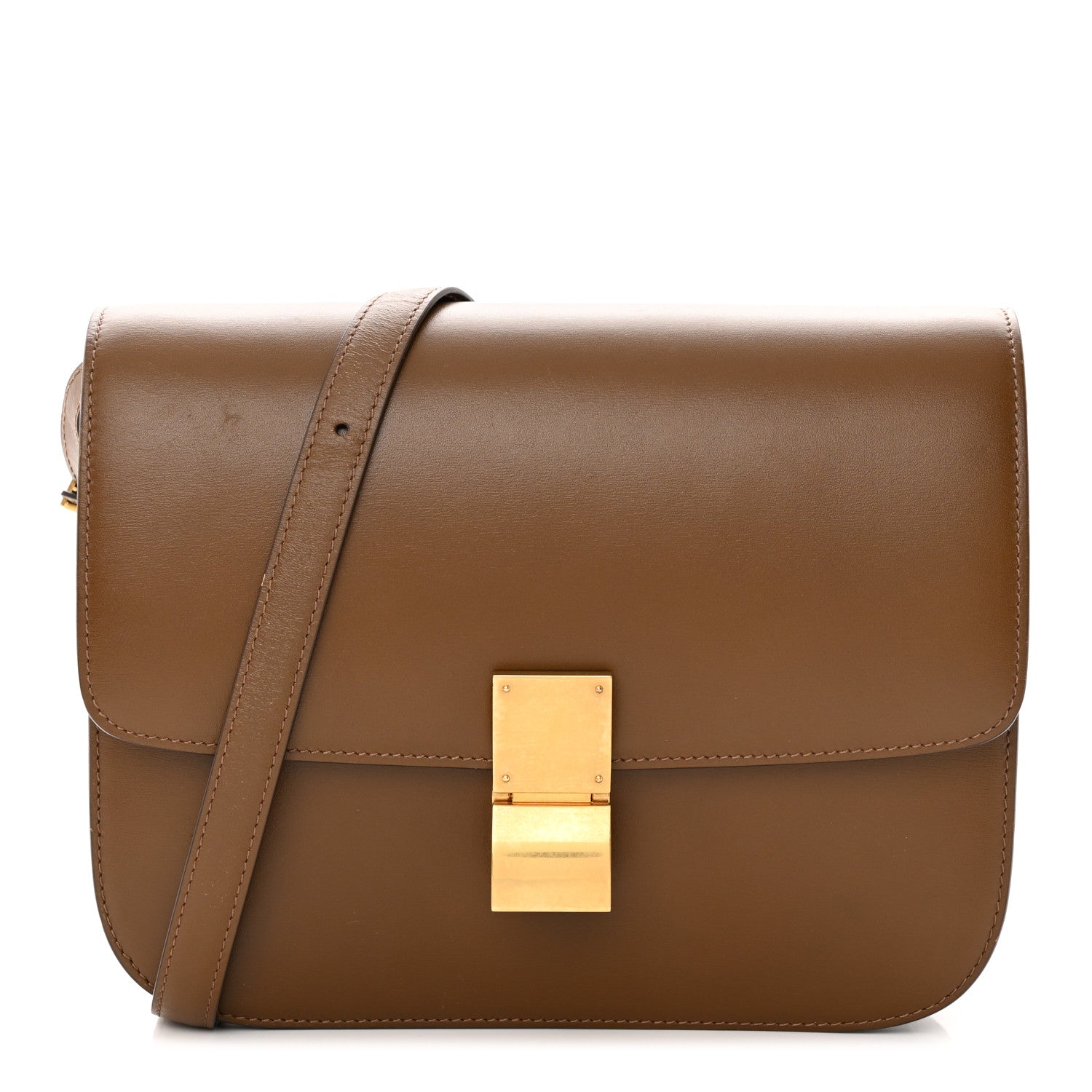 Celine Box Calfskin Medium Classic Box Flap Bag Camel 1 of 22