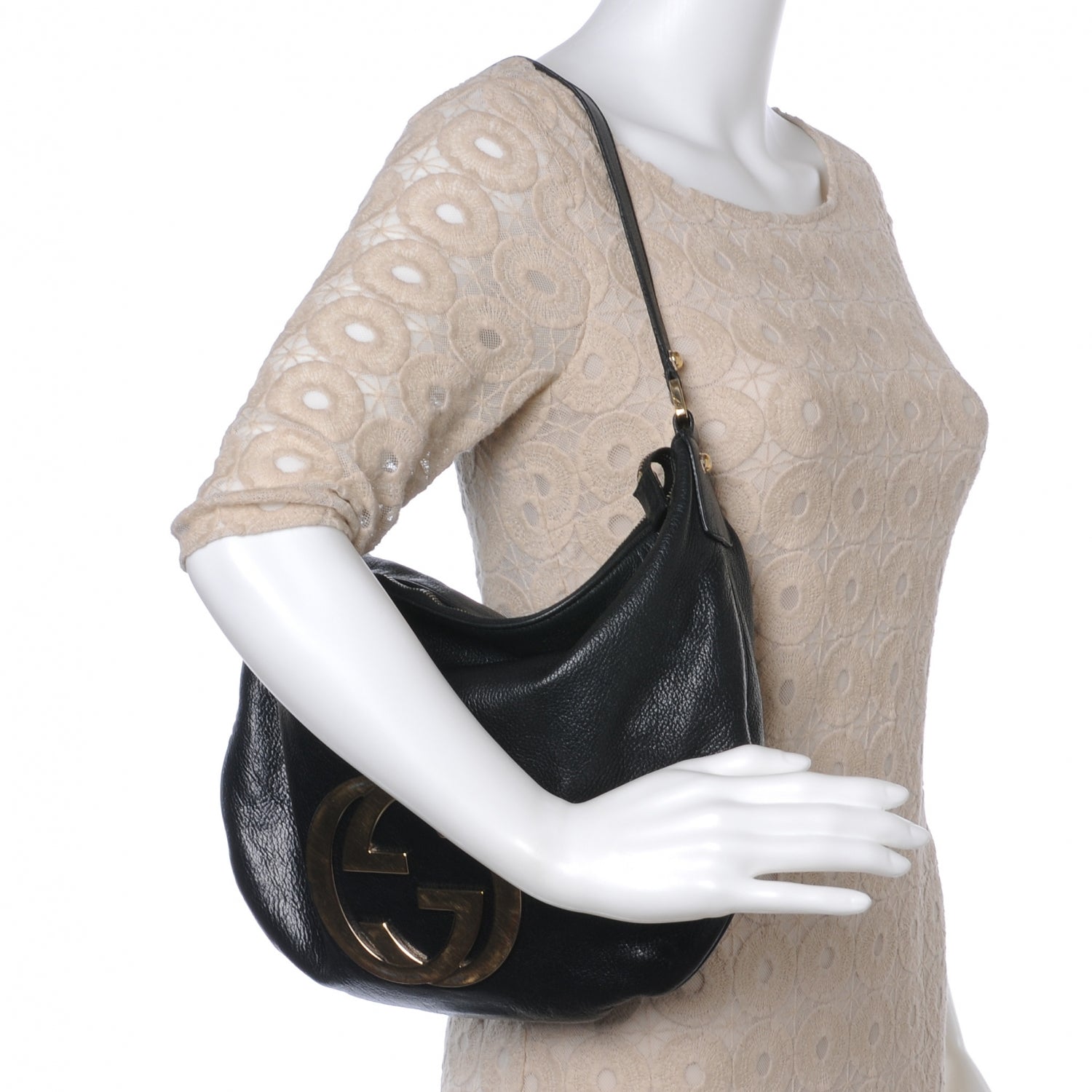 Gucci Leather Small Blondie Hobo Black 2 of 7