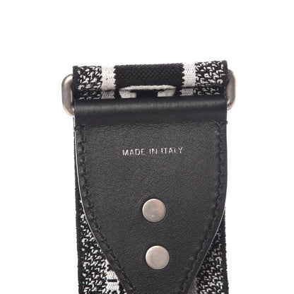 Christian Dior Canvas Embroidered Shoulder Strap Black White 4 of 4
