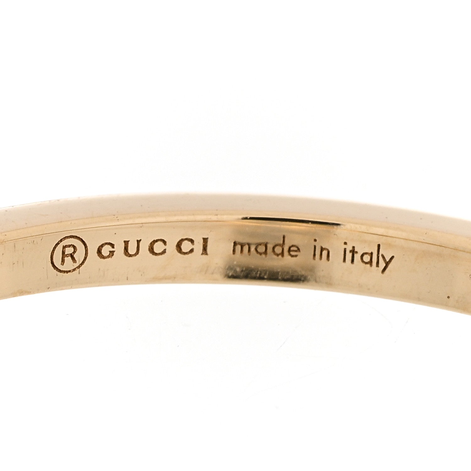 Gucci 18K Yellow Gold Interlocking G Ring 50 5.5 5 of 6