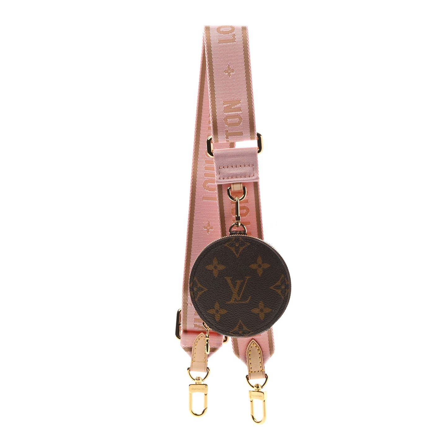Monogram Multi Pochette Accessories Bandouliere Shoulder Strap Rose Clair