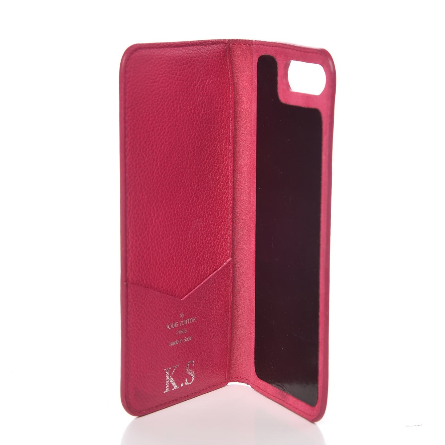 Monogram Cuir iPhone 7/8 Plus Folio Case Fuchsia