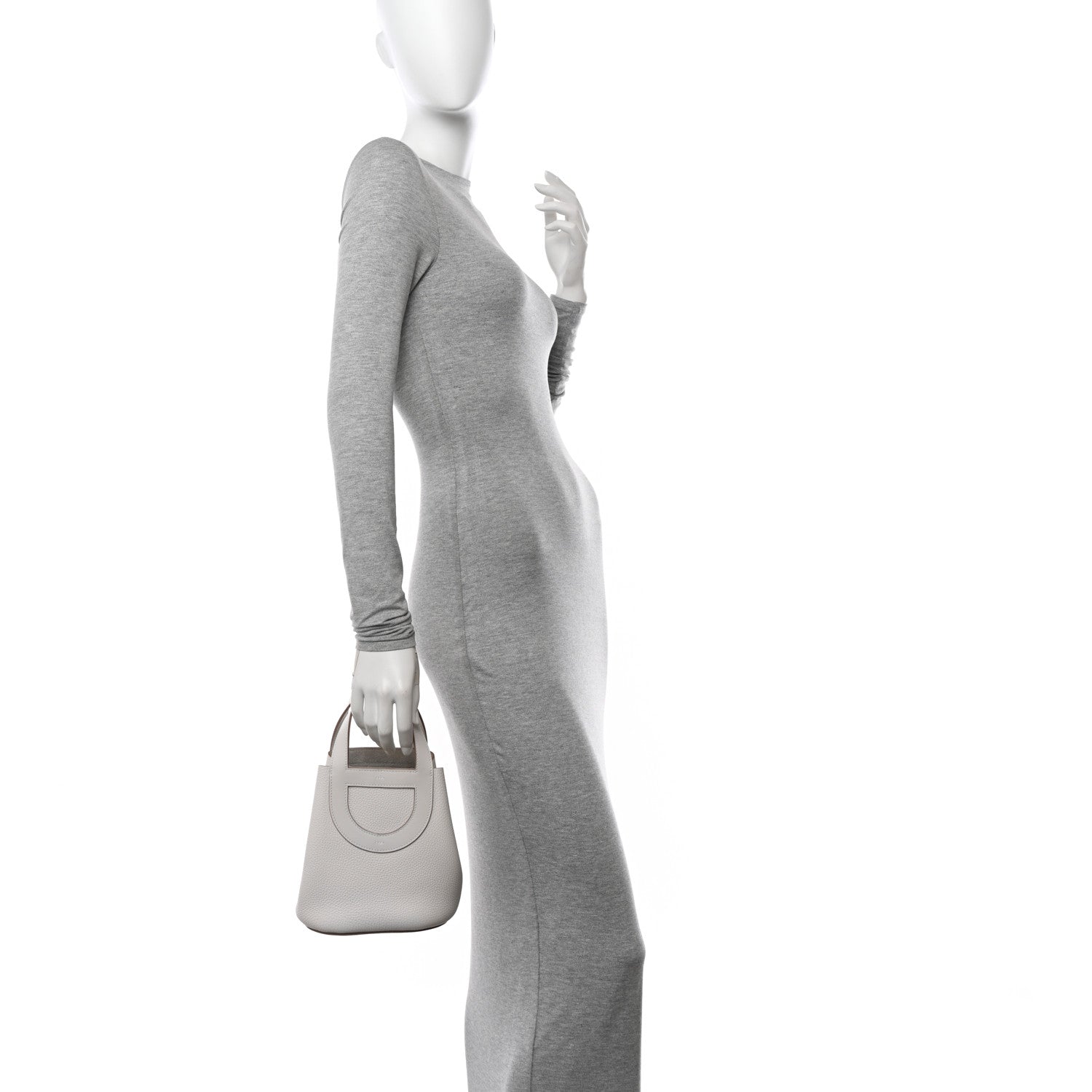Hermes Taurillon Clemence Swift In-The-Loop 18 Bag Gris Pale 2 of 12