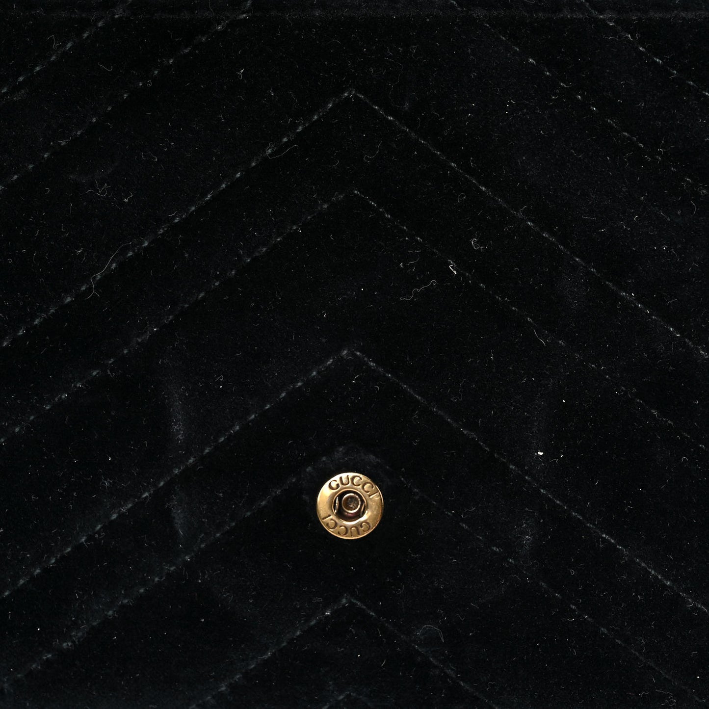Velvet Matelasse GG Marmont Chain Wallet Black