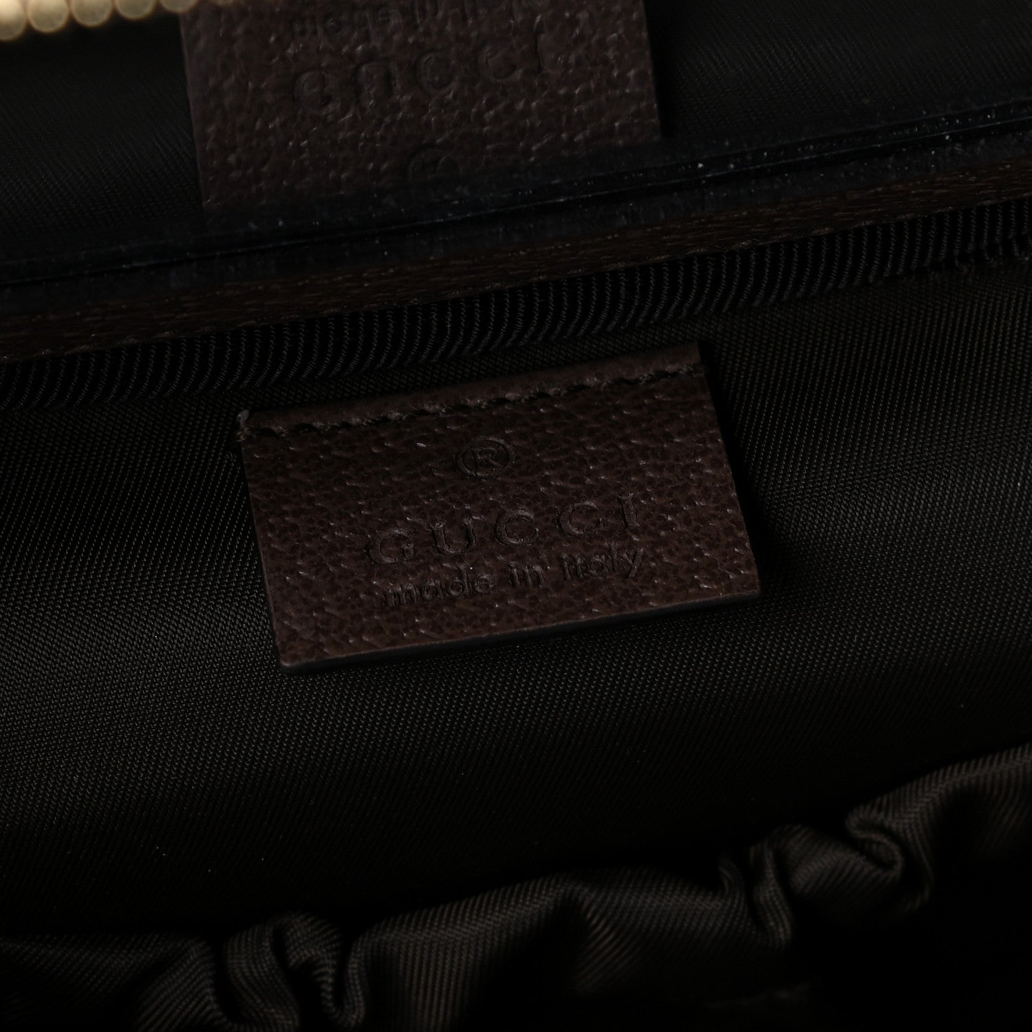 Gucci GG Supreme Monogram Textured Calfskin Web Ophidia Vanity Cosmetic Case Beige Ebony New Acero 8 of 10