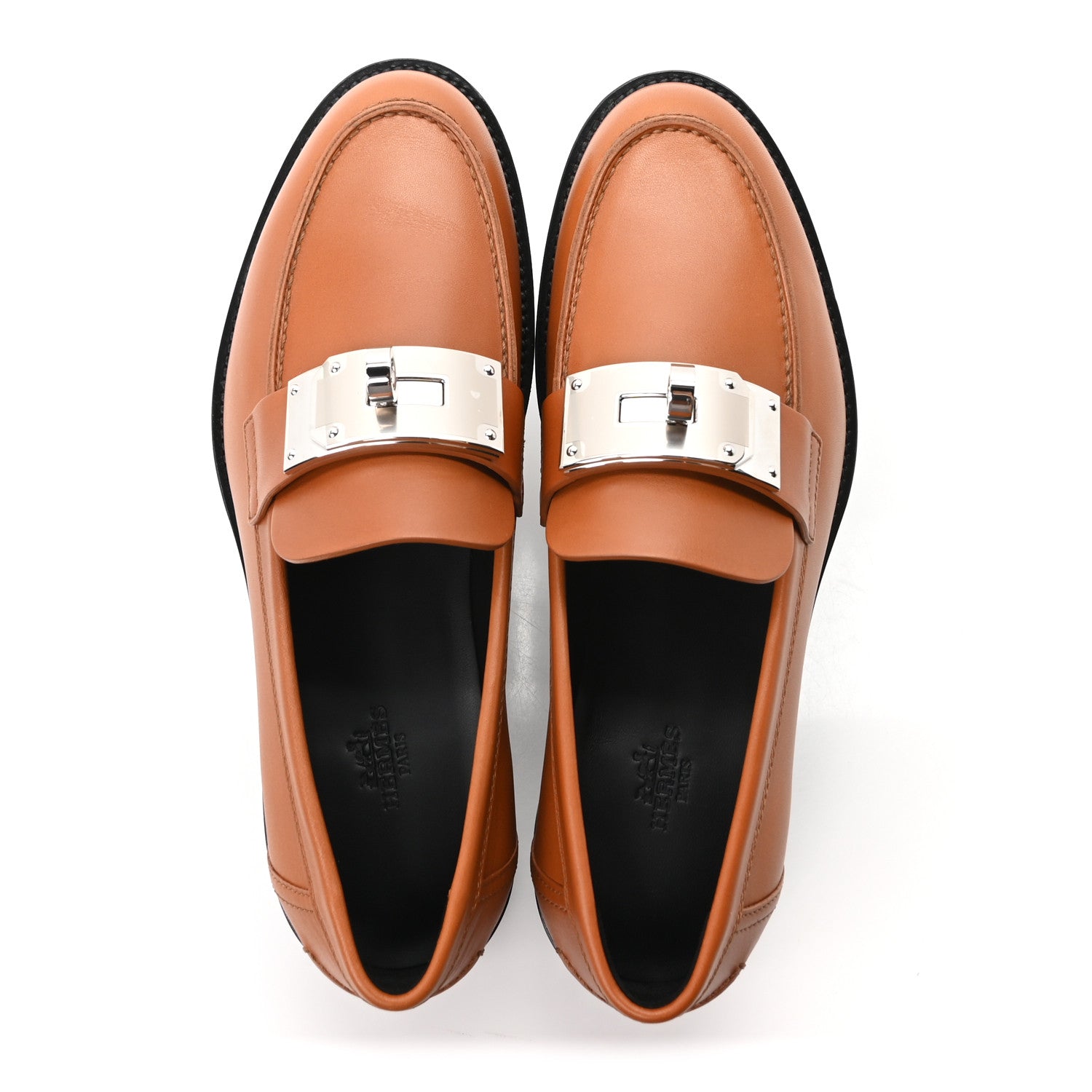 Hermes Calfskin Womens Hot Loafer 38 Naturel 2 of 10