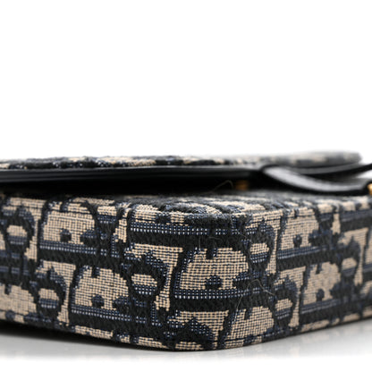 Christian Dior Oblique Saddle Chain Pouch  Blue 9 of 12