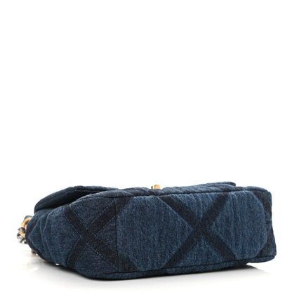 Chanel Denim Quilted Medium Chanel 19 Flap Blue 4 of 10