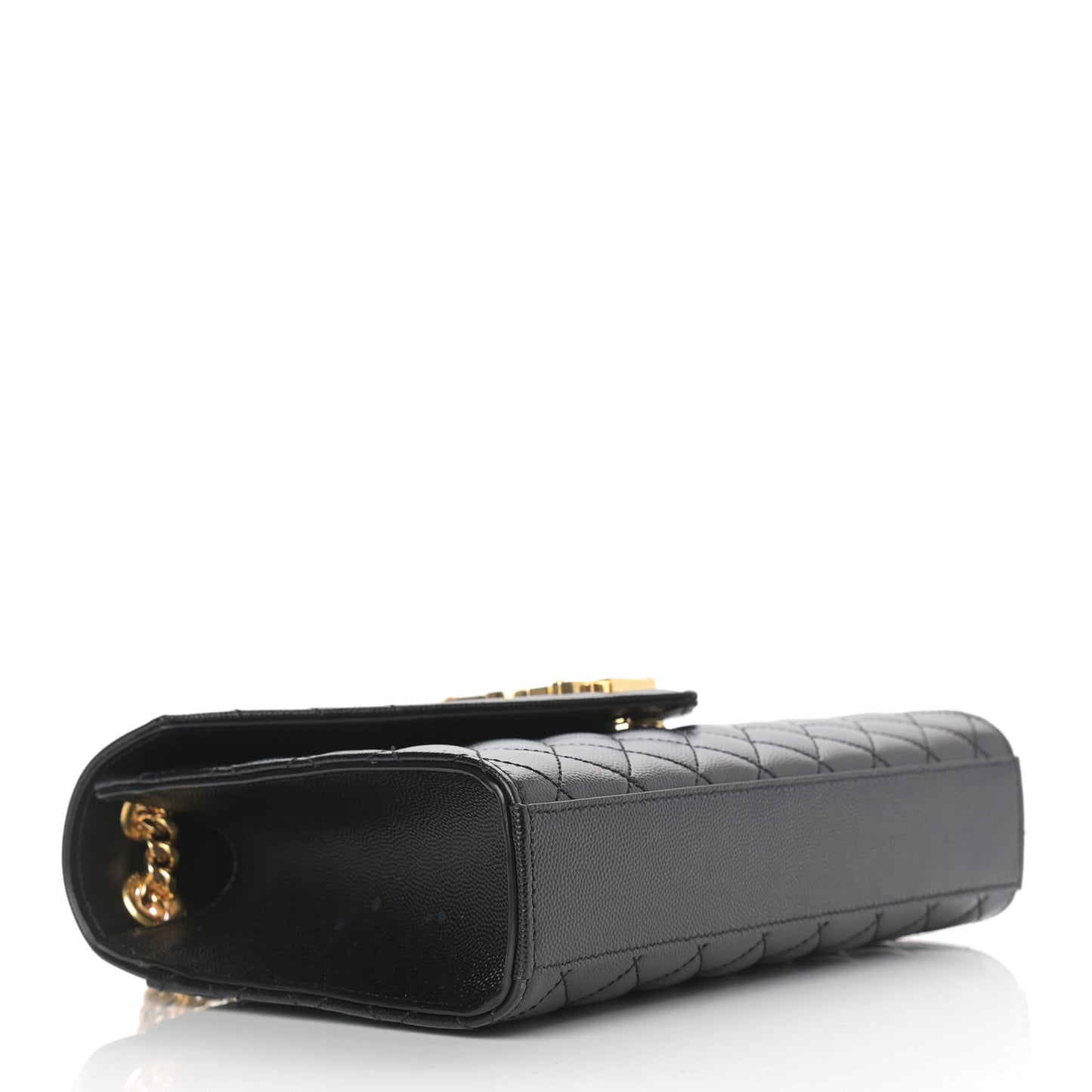 Grain De Poudre Textured Mixed Matelasse Triquilt Medium Monogram Satchel Black