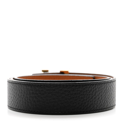 Louis Vuitton Taurillon Calfskin 30mm LV Initiales Reversible Belt 90 36 Black 2 of 6