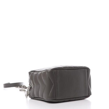 Saint Laurent Calfskin Y Quilted Monogram Small Loulou Bowling Bag Earth 4 of 11