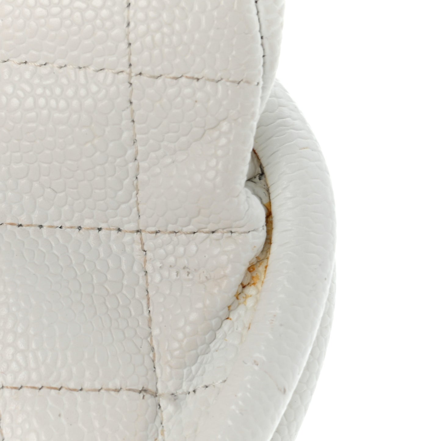 Caviar Quilted Timeless Clutch White