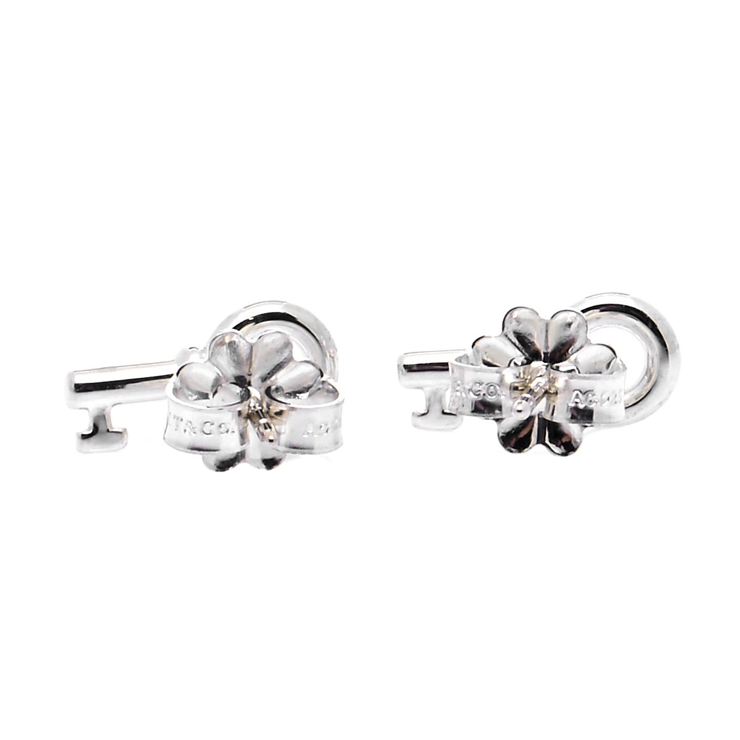 Sterling Silver Key Earrings