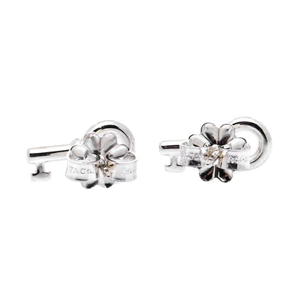 Tiffany Sterling Silver Key Earrings 3 of 4