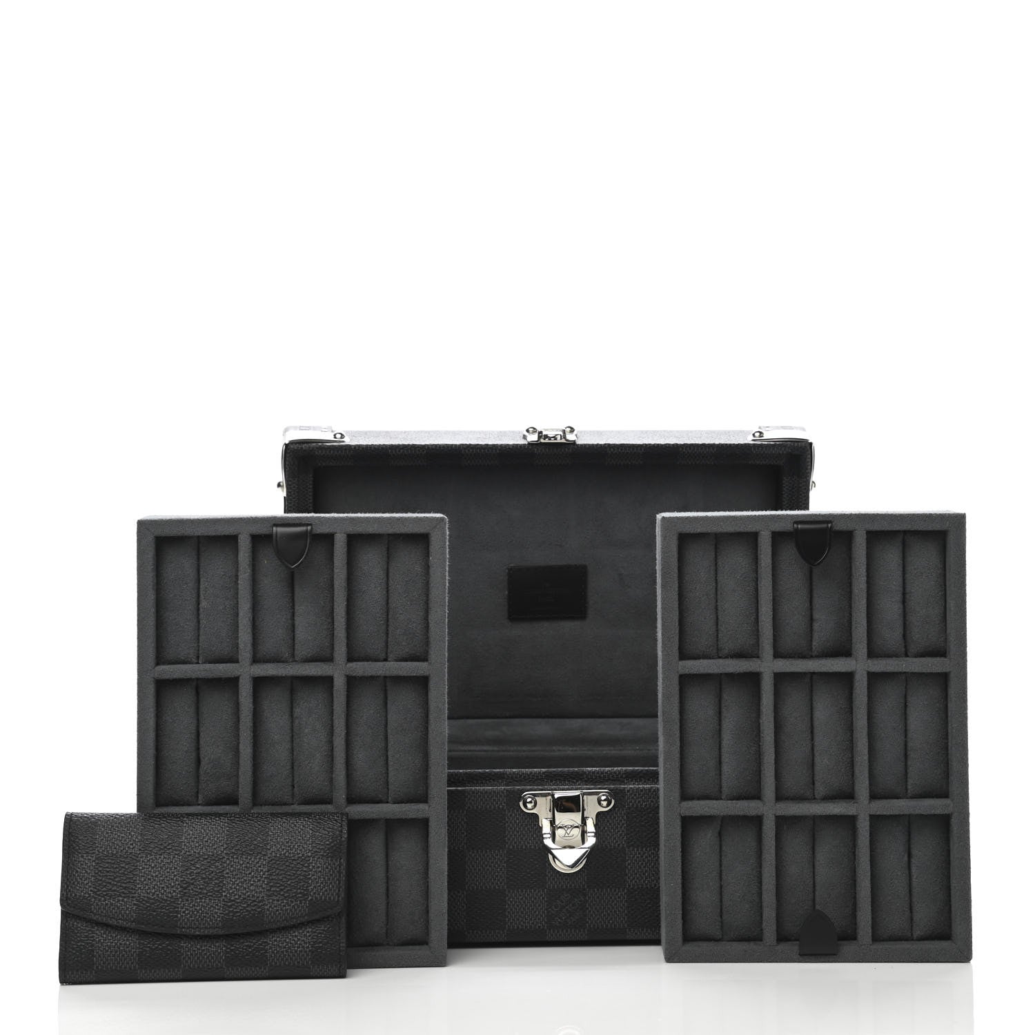 Louis Vuitton Damier Graphite Hard Sided Cufflinks Case 8 of 14
