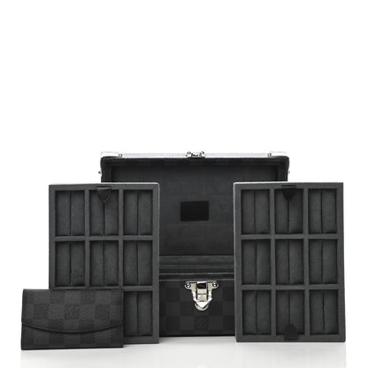 Louis Vuitton Damier Graphite Hard Sided Cufflinks Case 8 of 14