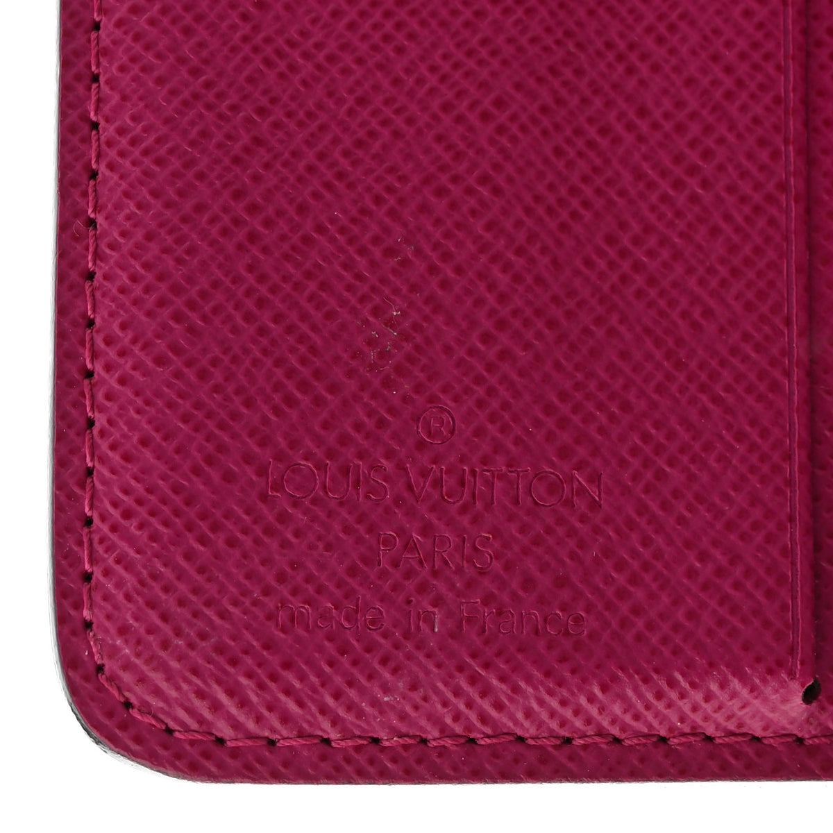 Monogram Perforated Compact Zipped Wallet Fuchsia