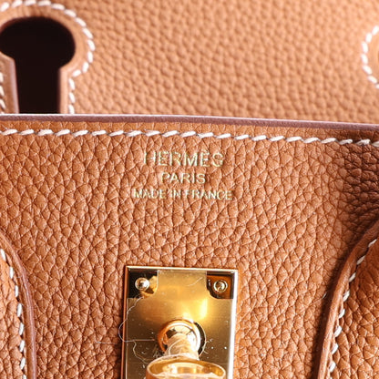 Hermes Togo Birkin 25 Gold 6 of 11