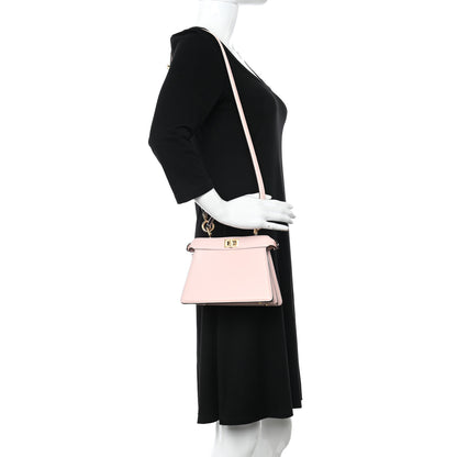 Fendi Shiny Nappa Petite Peekaboo I SEE U Satchel Rosa Confetto 2 of 12