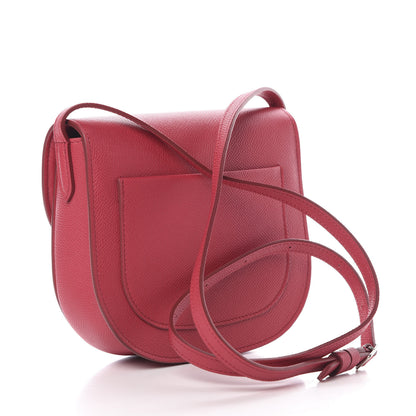 Celine Grained Calfskin Small Trotteur Dark Pink 3 of 10