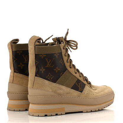 Louis Vuitton Suede Monogram Harlem Mens Ankle Boots 7 Sand 4 of 7